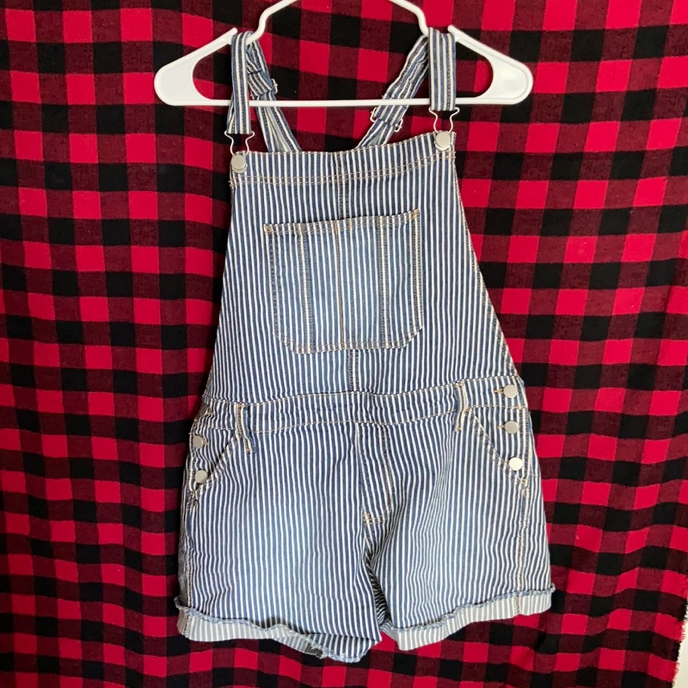 Striped overalls. XL